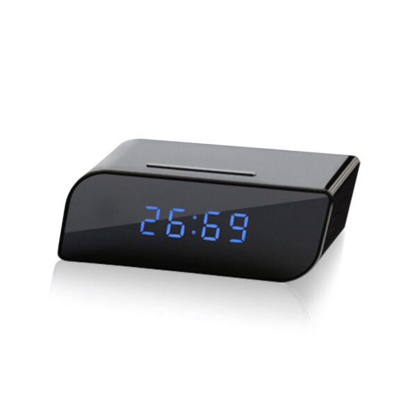 Digital Table Clock Camera WiFi 4K  1080p Full HD Video Audio Live View in Smartphone Night Vision, Motion Detection, 2-3 Hours Battery Backup, 12 mega Pixel Lens Full hd Mini spy Camera for Home Spy Camera - Image 2