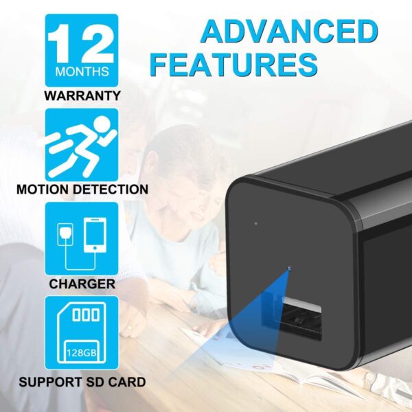 1080P HD Mini Hidden USB Phone Charger Spy Camera, Upto 15 Days Long Time Recording Spy Camera, Motion Detection Mode and Loop Recording Spy Camera - Image 5