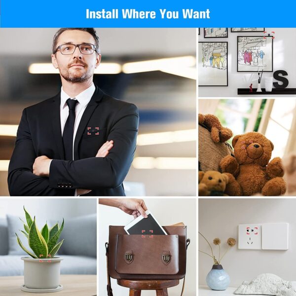 1080P HD WiFi Button Camera Live Monitoring, Smallest Spy Camera Module, WiFi Spy Hidden Camera Motion Detection, Remote Live View, Micro Pinhole Lens Hidden Camera - Image 3
