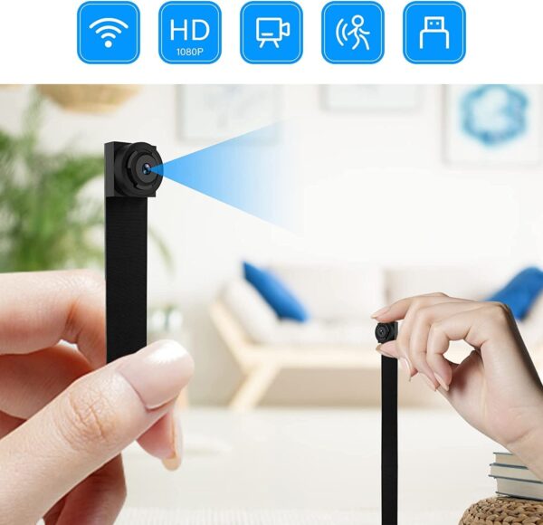 1080P HD WiFi Button Camera Live Monitoring, Smallest Spy Camera Module, WiFi Spy Hidden Camera Motion Detection, Remote Live View, Micro Pinhole Lens Hidden Camera - Image 2