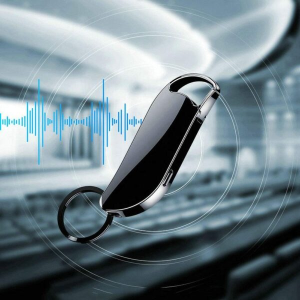 Spy Keychain Voice Recorder, 15Hours Battery Backup with Sensitive Noise Recording Mode, Voice Activated Recording Devicewith Inbuilt Memory 32GB Spy Voice Recorder - Image 4