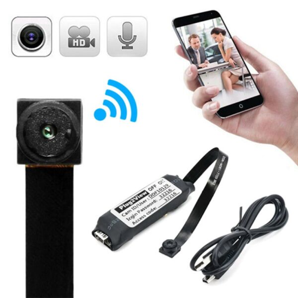 1080P HD WiFi Button Camera Live Monitoring, Smallest Spy Camera Module, WiFi Spy Hidden Camera Motion Detection, Remote Live View, Micro Pinhole Lens Hidden Camera - Image 5
