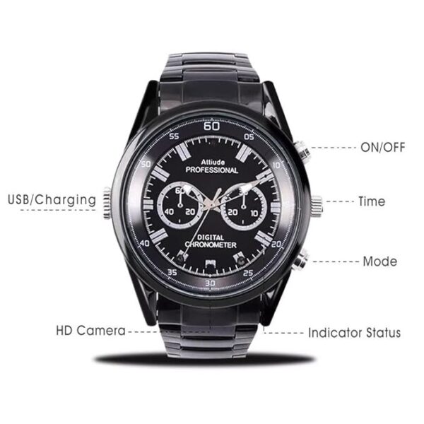 1080p Full HD Wrist Watch Camera Video Audio Recording Automatic Night Vision Mode - Image 4