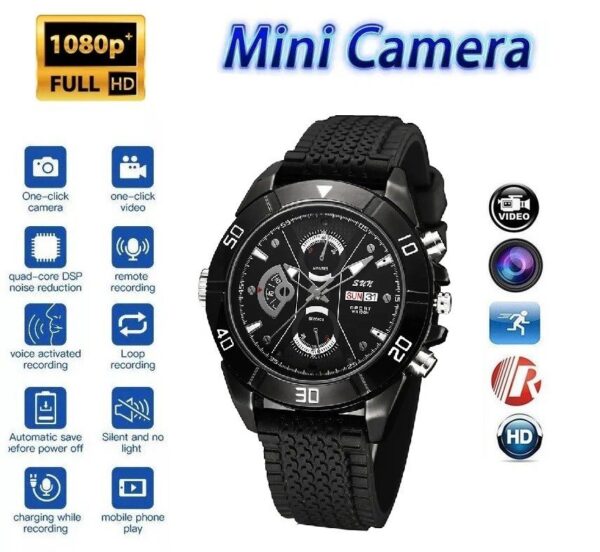 4K Full HD Wrist Watch Spy Camera Video Audio Recording Automatic Night Vision Mode - Image 3