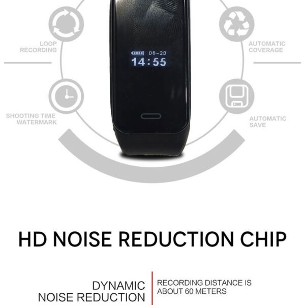 Spy Wrist Band Bracelet Watch Hidden Camera Invisible Lens Full HD 1080p Wearable Mini Recorder Video & Audio Recording Security Camera - Image 2