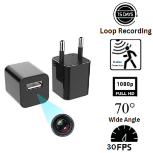 1080P HD Mini Hidden USB Phone Charger Spy Camera, Upto 15 Days Long Time Recording Spy Camera, Motion Detection Mode and Loop Recording Spy Camera