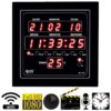 Full HD WiFi Digital Wall Clock Spy Camera with Audio Recording, 160° Wide Angle Digital Wall Clock Hidden Camera, Wall Clock Spy Camera 24x7 Recording Live Monitoring Motion Detection Loop Recording 64 GB Inbuilt Memory