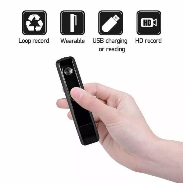 High Quality USB Body Worn Pocket Hidden Camera, Up to 4 Hours Audio Video Recording Battery Backup, 140° Wide Angle - Image 3