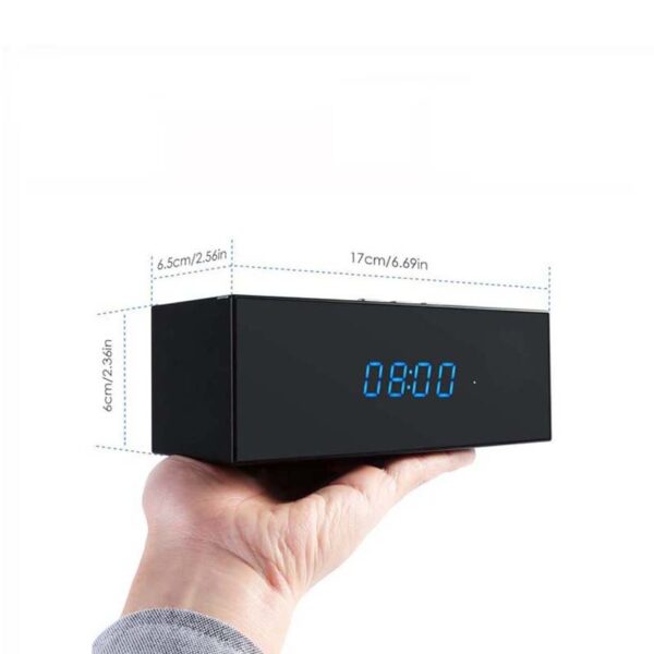 1080P FHD WiFi Spy Camera Bluetooth Speaker Hidden Camera, Digital Clock Night Vision Spy Camera, Spy Camera Audio Video Recording, 18 to 20 Days Loop Recording - Image 3