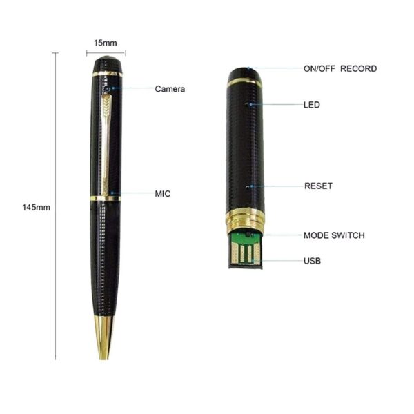 1080p Video Audio Recording Spy Pen Camera - Image 2