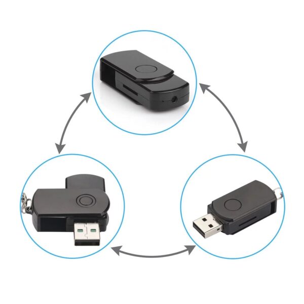 HD 1280*960 Mini USB Disk Spy Camera, USB Flash Drive Mini Camcorder Portable, USB Pen Drive Hidden Audio Video Recorder Security Camera - Image 6