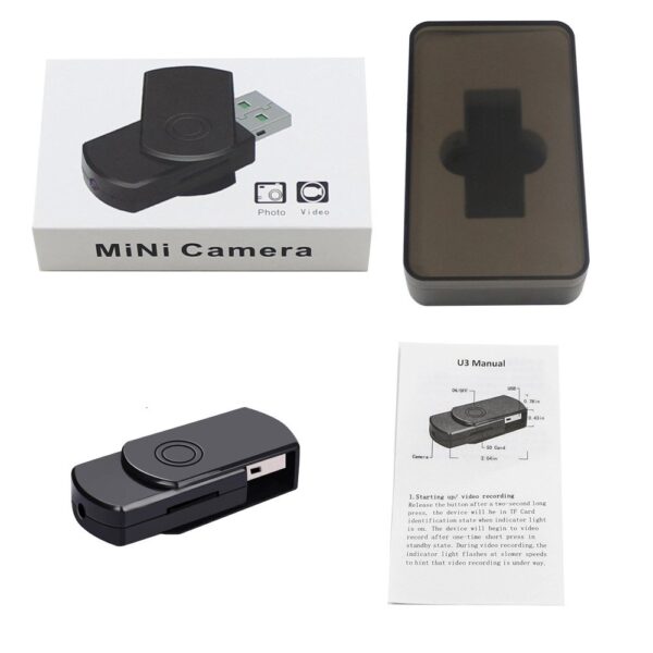 HD 1280*960 Mini USB Disk Spy Camera, USB Flash Drive Mini Camcorder Portable, USB Pen Drive Hidden Audio Video Recorder Security Camera - Image 9