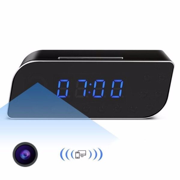 Digital Table Clock Camera WiFi 4K  1080p Full HD Video Audio Live View in Smartphone Night Vision, Motion Detection, 2-3 Hours Battery Backup, 12 mega Pixel Lens Full hd Mini spy Camera for Home Spy Camera - Image 3