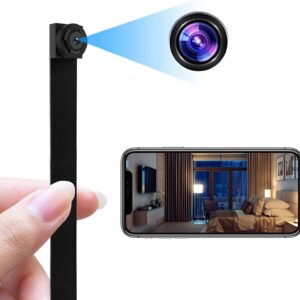 1080P HD WiFi Button Camera Live Monitoring, Smallest Spy Camera Module, WiFi Spy Hidden Camera Motion Detection, Remote Live View, Micro Pinhole Lens Hidden Camera